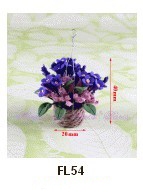 Крокусы в плетеном горшке