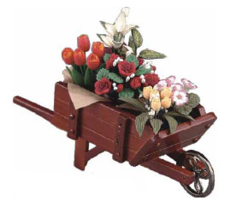 Тачка с цветами