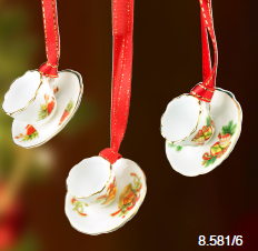 Новогоднее украшение Чашка с блюдцем