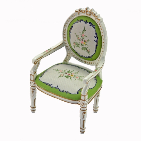 Стул с подлокотниками белый