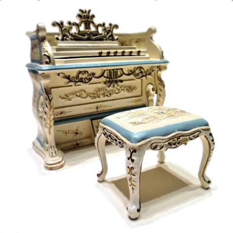 Миниатюра кукольная Клавесин с пуфиком