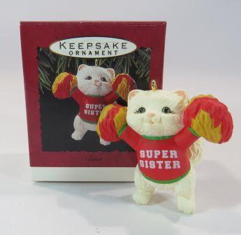 Статуэтка/фигурка/елочная игрушка Котенок Черлидер