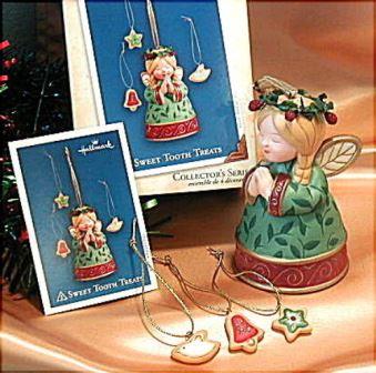 Статуэтка/фигурка/елочная игрушка Ангел с Печеньями. Фарфор