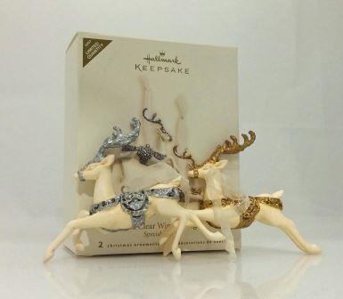 Статуэтка/фигурка/елочная игрушка Набор Оленей. Фарфор