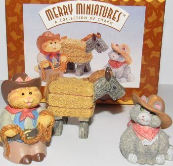 Миниатюрные фигурки "кошки на Диком Западе" 1995 год