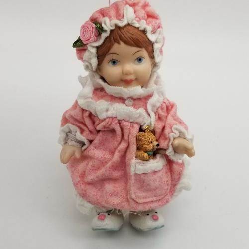 Фарфоровая кукла, Маленькая Мисс с мишкой, 01г.