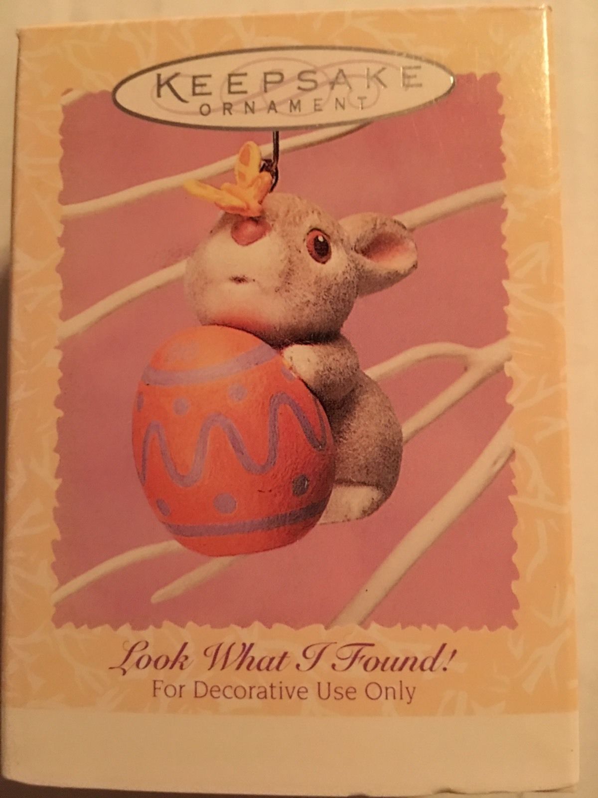 Пасхальный декор Заяц с бабочкой. Винтаж 1996 г.