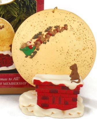 Елочная игрушка "Санта летит!" Светится. Винтаж. 1997г.