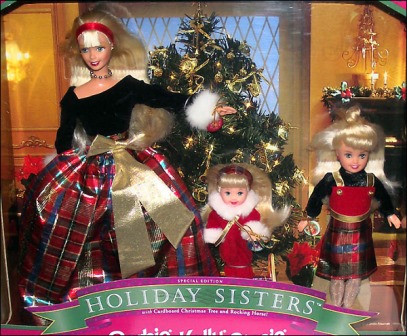 Набор из трех кукол Барби, Стейси, Келли, Праздничные Сестры, 98 г.