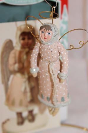 Статуэтка/елочная игрушка Зимний Ангел с открыткой