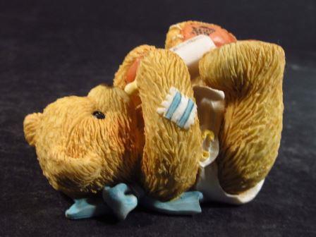 Винтажная фигурка Мишка Тедди с бутылочкой 93г.