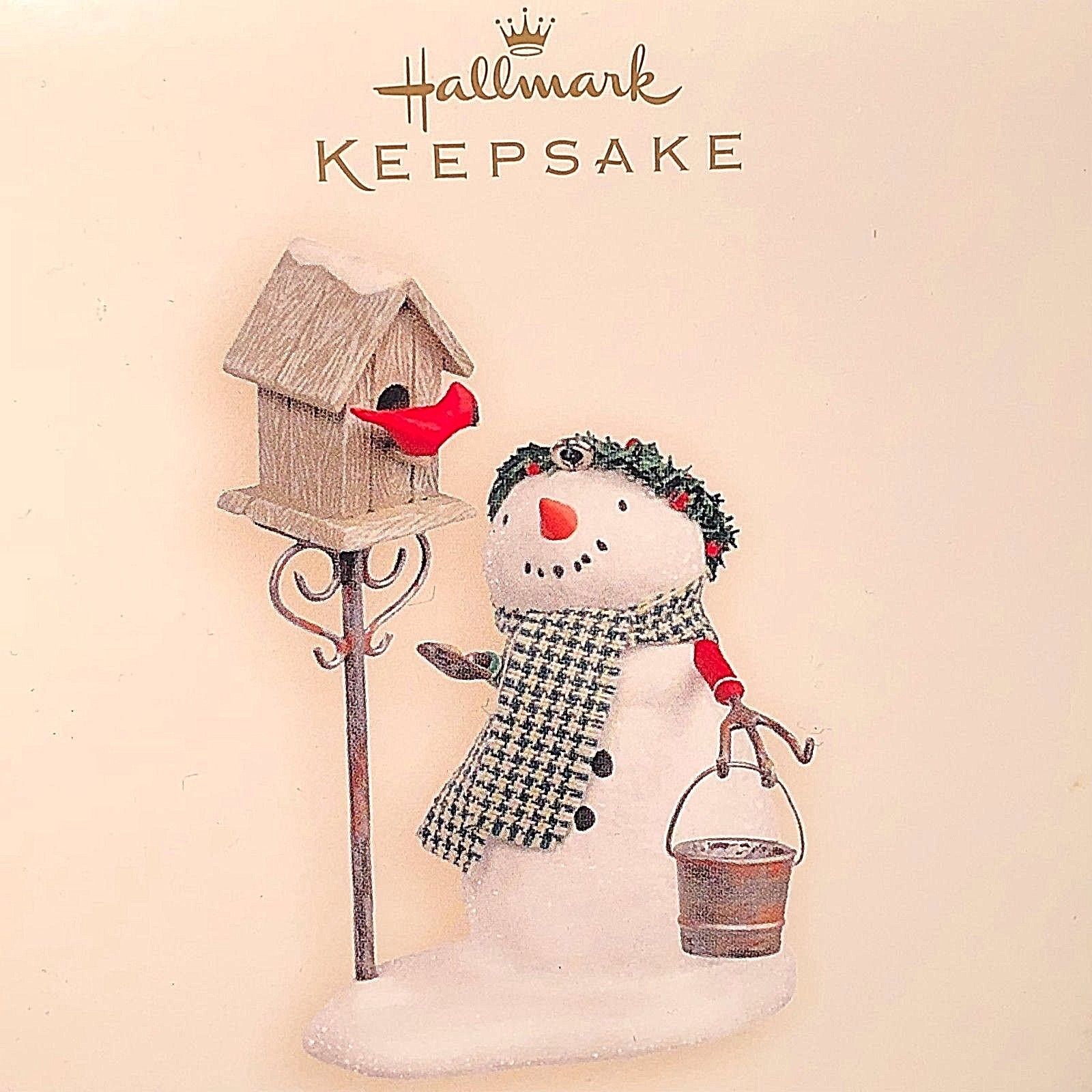 Новогодний декор Фигурка Снеговик со скворечником