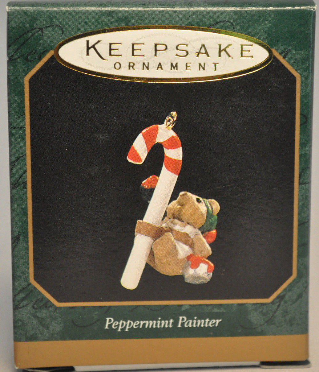 Елочная игрушка миниатюрная Мышь художник 97г.