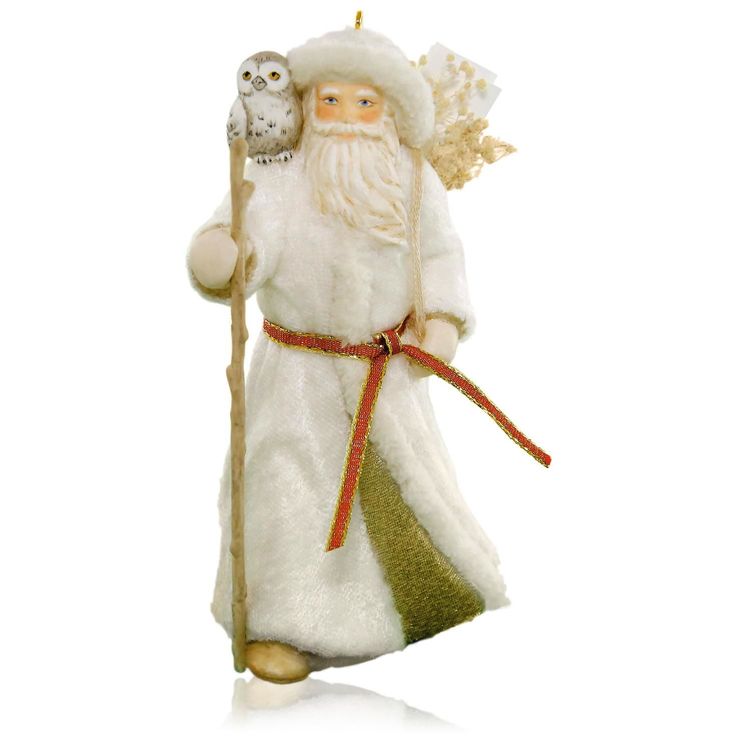 Елочное украшение Дед Мороз с совой