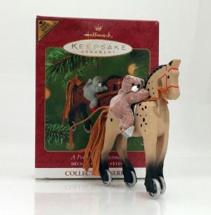 Декор для дома Мишка Тедди и деревянная лошадка, 01 г.