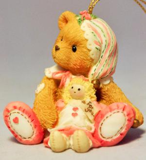 Елочное украшение Мишка Тедди с куколкой 95г.