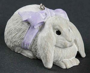 Винтажная фигурка Заяц с висячими ушами, 93 г.