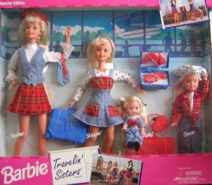 Набор кукол Барби, Скиппер, Стейси и Шелли "Сестры Путешественницы" 95г.
