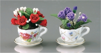 Чашки с цветами