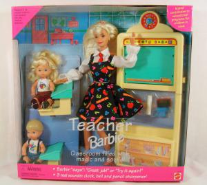Набор из 3-х кукол Барби, девочка и мальчик, с классной комнатой, Музыкальный, 95 г.