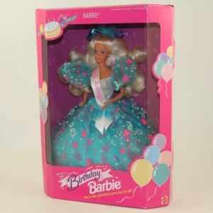 Винтажная кукла Барби День Рождения, в голубом, 93г.