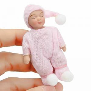 Кукольная миниатюра Младенец в розовом