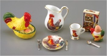 Завтрак (фарфор "Петухи")