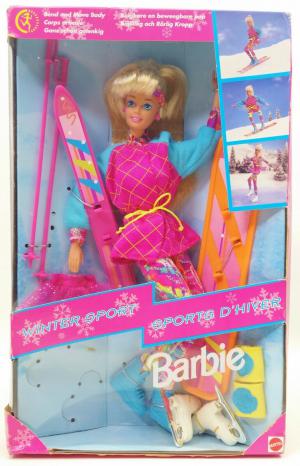Шарнирная кукла Барби, Зимние виды спорта, 94г.