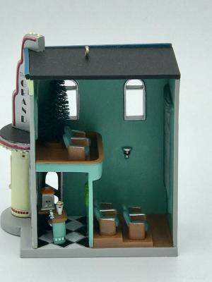 Новогодний декор для дома Дом с интерьером "Театр" 03г.