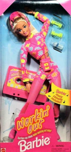 Кукла Барби шарнирная, Аэробика, 96г.