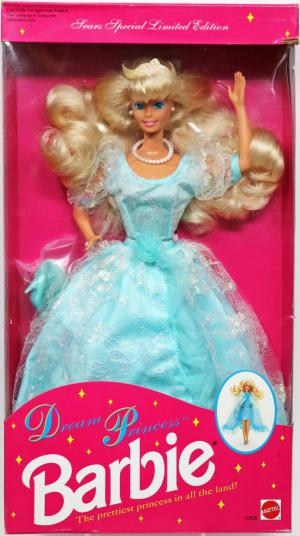 Винтажная кукла Барби Принцесса мечты в голубом 92г.