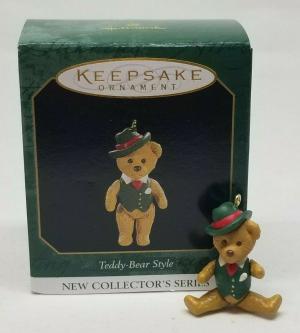 Мишка Тедди мини подвижный в охотничьей шляпе