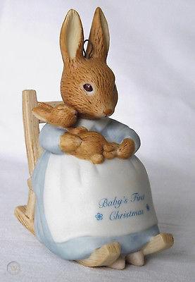 Коллекционная статуэтка Питер Рэббит, Первое Рождество, Фарфор, 96 г. 