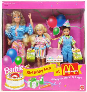 Винтажный набор из трех кукол Барби, Стейси и Тодд День Рождения в Макдональдс 93г.
