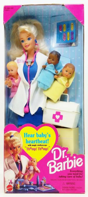 Кукла Барби Доктор с тремя младенцами "Услышь сердцебиение" 95г.