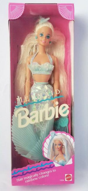 Винтажная кукла Барби Русалочка, волосы меняют цвет, 91г.