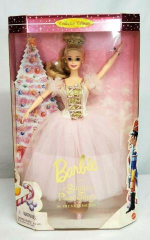 Коллекционная кукла Барби с прошитыми ресничками, Балерина Сахарная Сливовая Фея, Щелкунчик, 96 г.