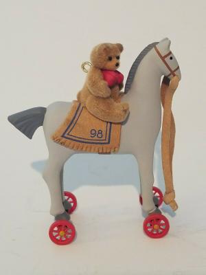 Декор для дома Мишка Тедди и игрушечная лошадка, 98г.