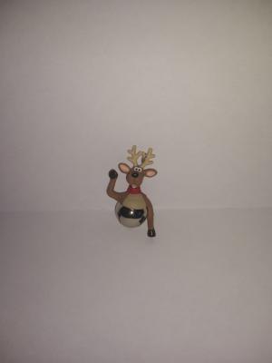Игрушка на маленькую елочку Олень-бубенчик 00г.
