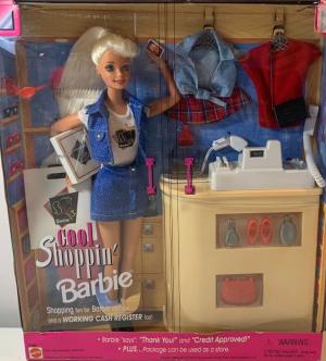 Музыкальный игровой набор с куклой Барби и магазином одежды, 97г.