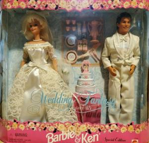 Набор с куклами Барби и Кен, свадебный, 96г.