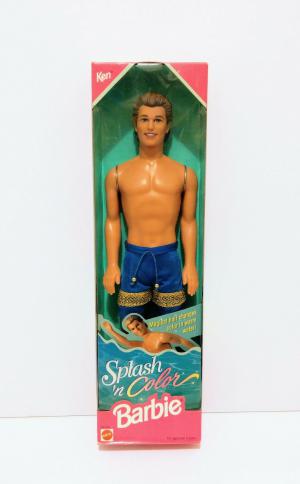 Кукла Кен Сплэш энд Колор, волосы меняют цвет, 96 г.