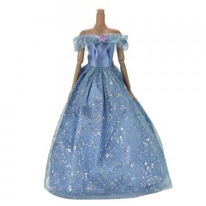 Платье для куклы Барби голубое