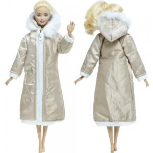 Пуховик для куклы Барби бежевый