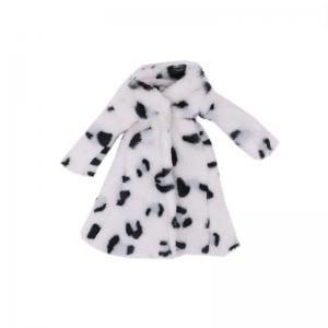 Шуба для куклы Барби леопардовый-белый  (с обувью)
