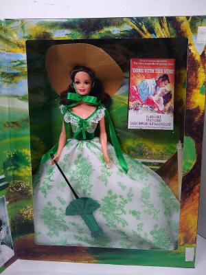 Коллекционная кукла Барби с настоящими ресничками Скарлет О Хара в платье для Барбекю, Унесенные ветром, 94 г.