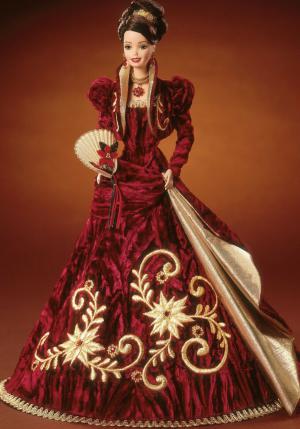 Коллекционная Фарфоровая кукла Барби Новогодний Бал, 97 г.