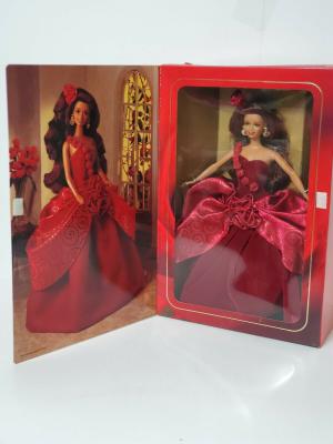 Коллекционная Кукла Барби Красная Роза с настоящими ресничками, темнокожая, 96 г.
