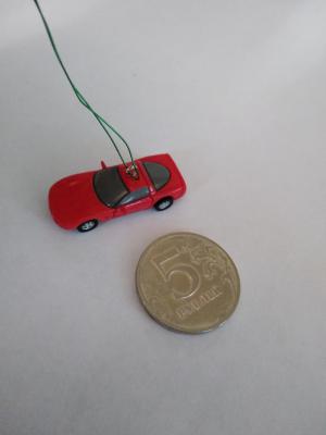 Кукольная миниатюра Машинка красная