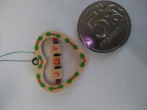 Елочная игрушка на маленьку елочку Сердце JOY